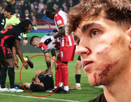 Barcelona'nın genç yıldızı Pau Cubarsi kanlar içinde yerde kaldı: 10 dikiş atıldı